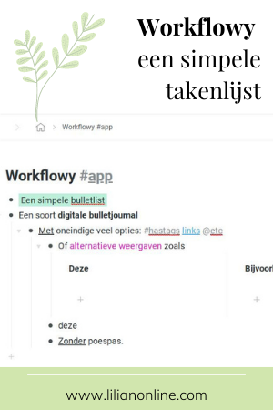 Workflowy - een simpele takenlijst